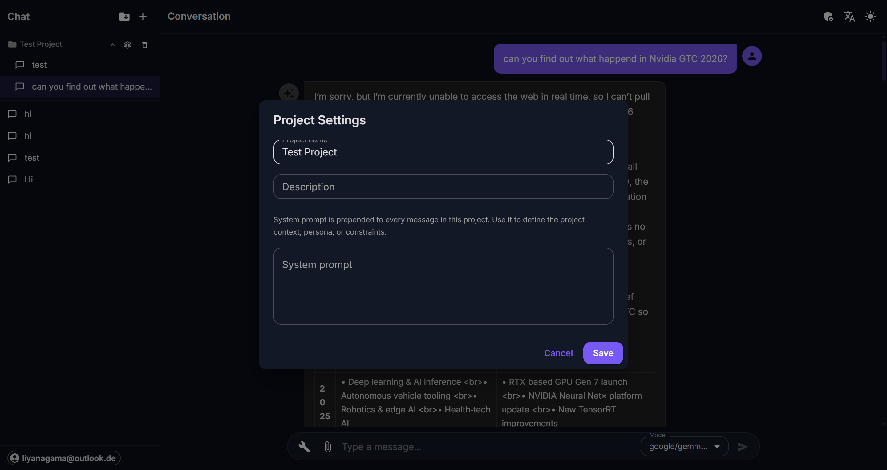 Project Settings